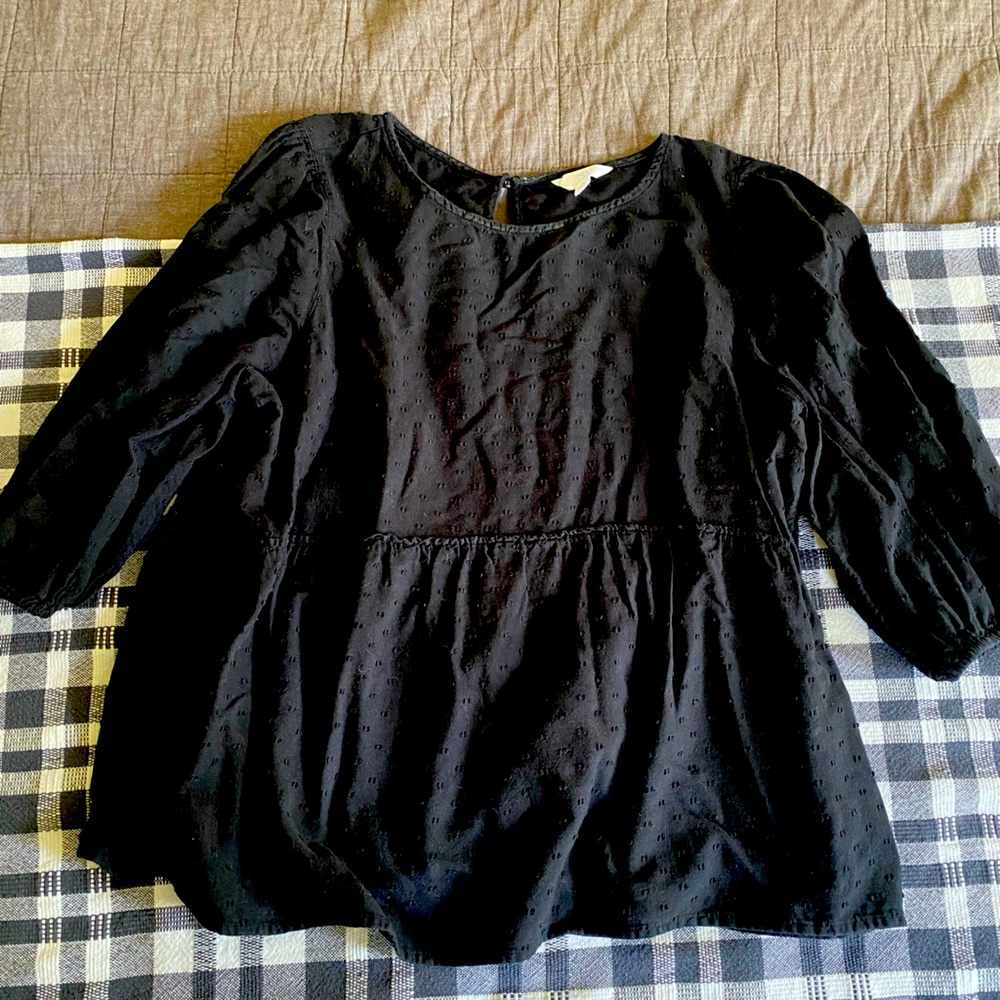 Boho cotton top with 3/4 sleeve
